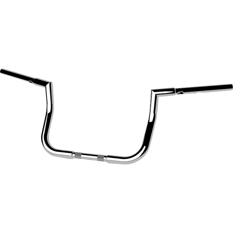 Chrome 1 1/4" Twin Peaks Touring Handlebars, 10" End Rise