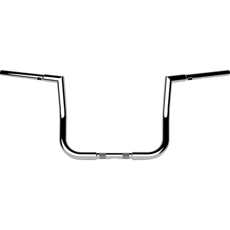 Chrome 1 1/4" Twin Peaks Touring Handlebars, 12" End Rise
