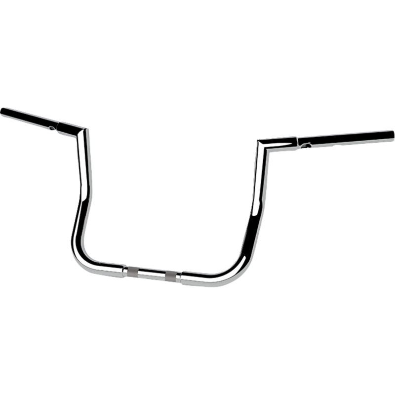 Chrome 1 1/4" Twin Peaks Touring Handlebars, 12" End Rise