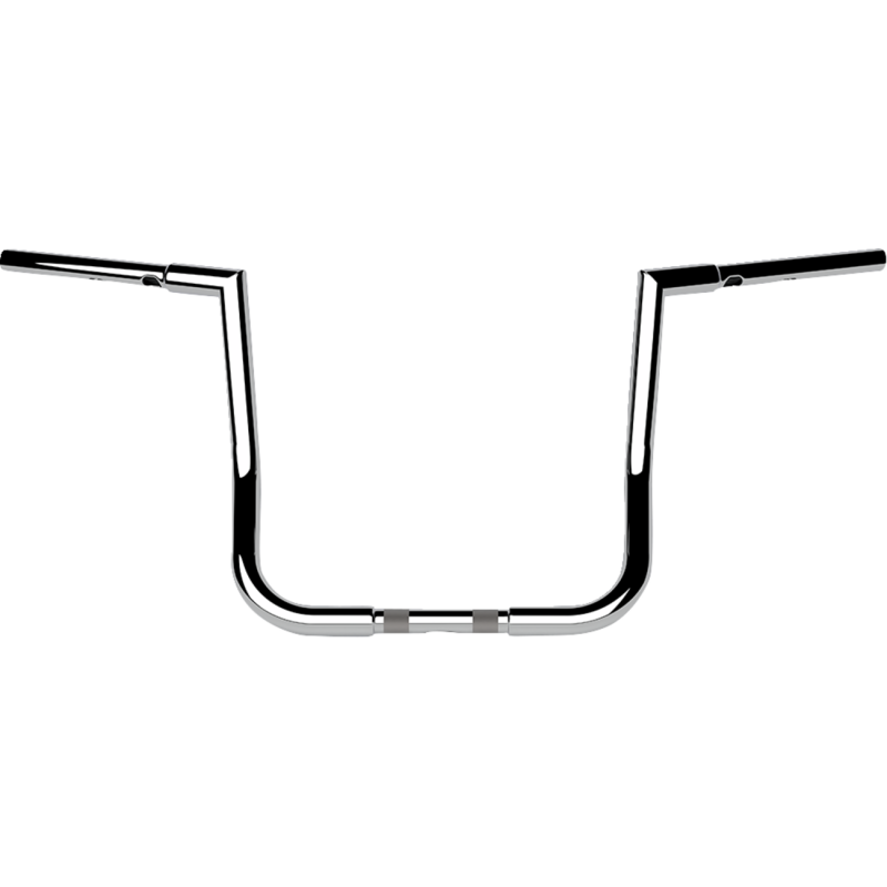 Chrome 1 1/4" Twin Peaks Touring Handlebars, 14" End Rise