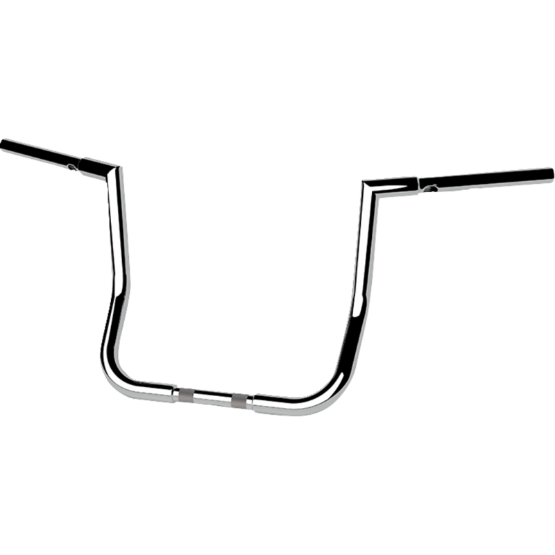 Chrome 1 1/4" Twin Peaks Touring Handlebars, 14" End Rise