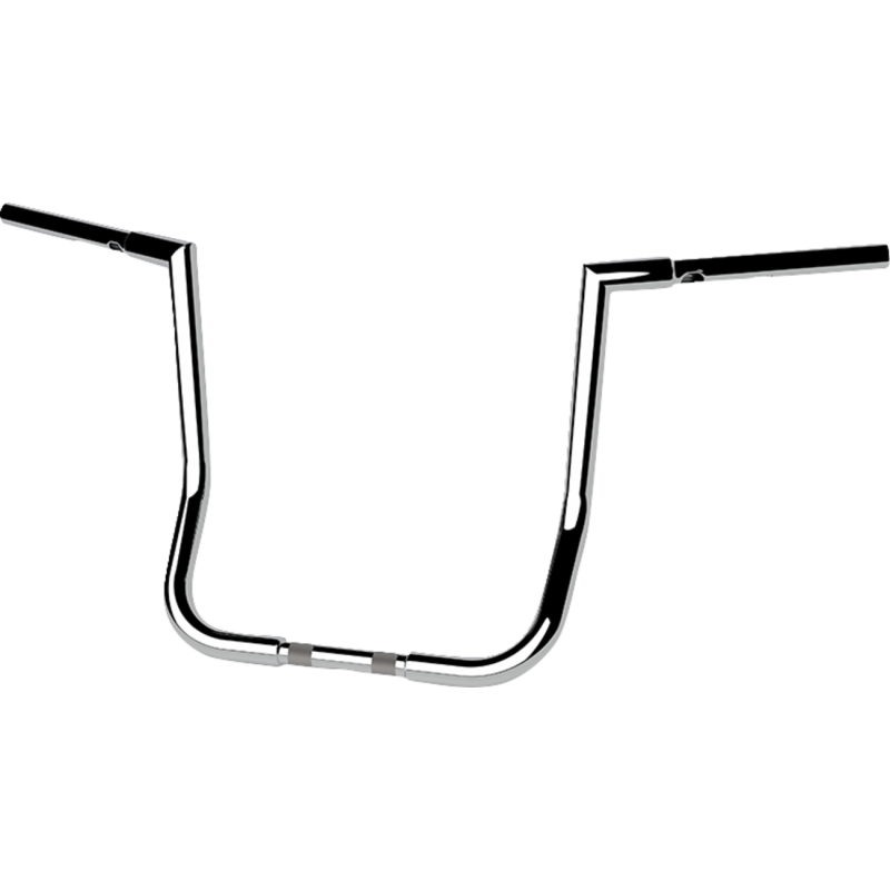 Chrome 1 1/4" Twin Peaks Touring Handlebars, 16" End Rise