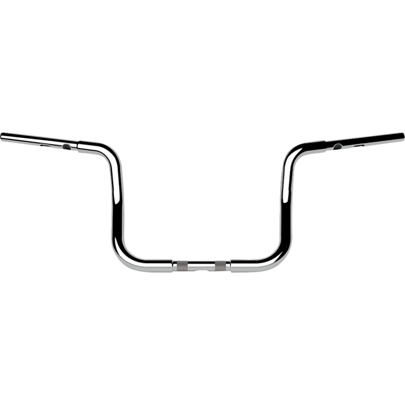 Chrome 1 1/4" Twin Round Handlebars, 10" End Rise