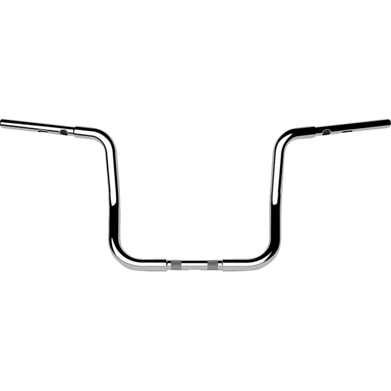 Chrome 1 1/4" Twin Round Handlebars, 12" End Rise