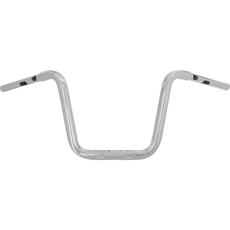 Chrome 1 1/4" Twin Round Handlebars, 10" End Rise
