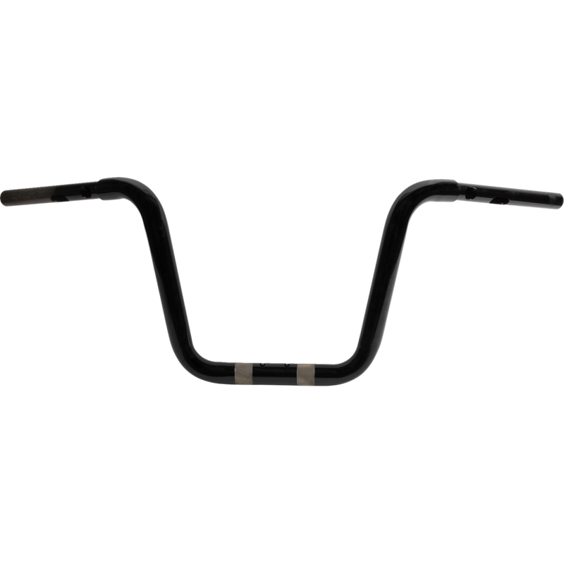 Gloss Black 1 1/4" Twin Round Handlebars, 10" End Rise