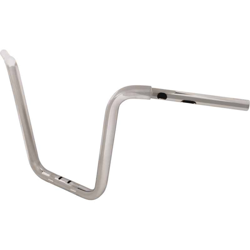 Chrome 1 1/4" Twin Round Handlebars, 12" End Rise