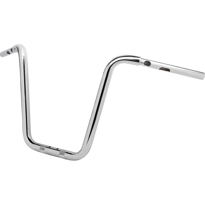 Chrome 1 1/4" Twin Round Handlebars, 14" End Rise