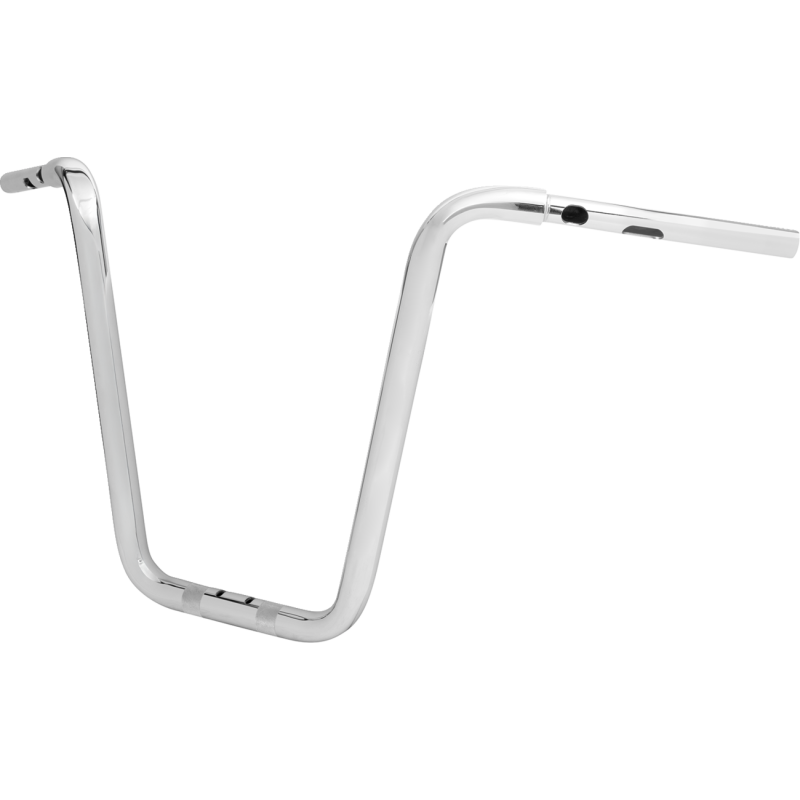 Chrome 1 1/4" Twin Round Handlebars, 16" End Rise