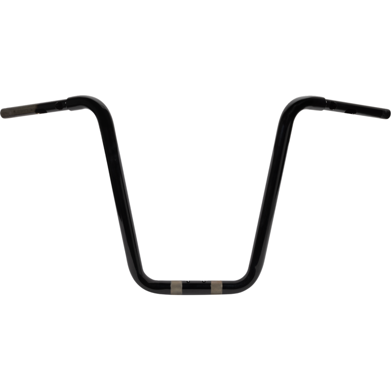 Gloss Black 1 1/4" Twin Round Handlebars, 16" End Rise