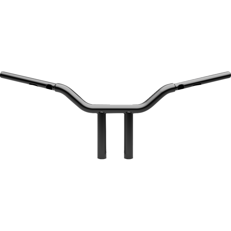 Gloss Black 1 1/4" One-Piece Kage Fighter T-Bars, 10" End Rise