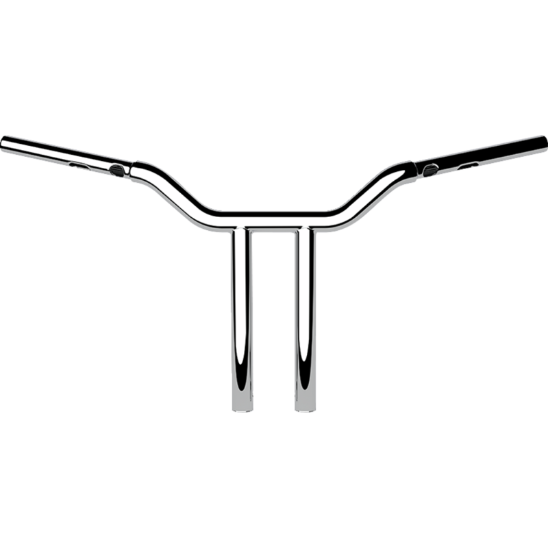 Chrome 1 1/4" One-Piece Kage Fighter T-Bars, 14" End Rise