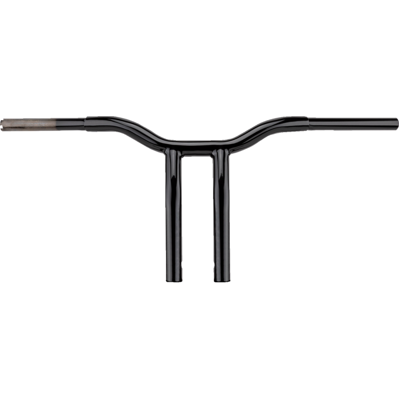 Gloss Black 1 1/4" One-Piece Kage Fighter T-Bars, 12" End Rise