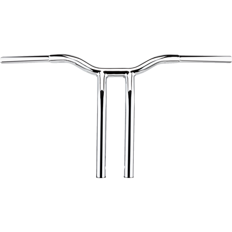 Chrome 1 1/4" One-Piece Kage Fighter T-Bars, 14" End Rise