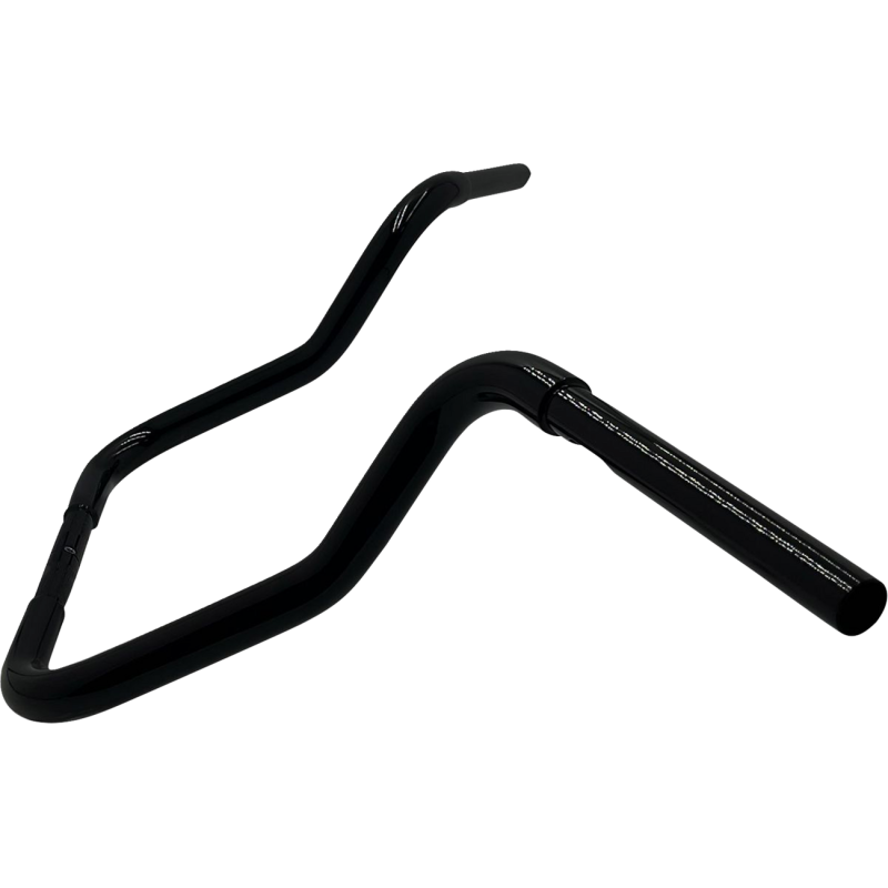13" EZ Install Reduced Reach Round Top Handlebar, Gloss Black (Extended Fitment)