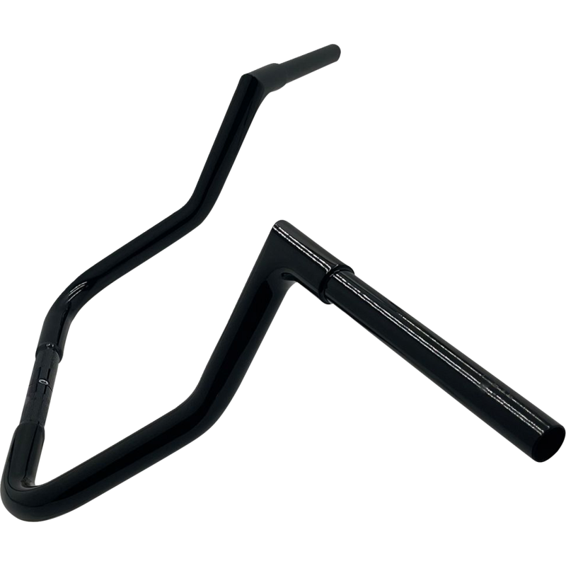 13" EZ Install Reduced Reach Flat Top Handlebar, Gloss Black (Extended Fitment)