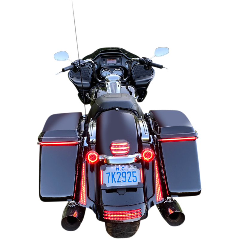 Custom Dynamics Genesis 4 Red Halo Rear 1157 Turn Signal Inserts