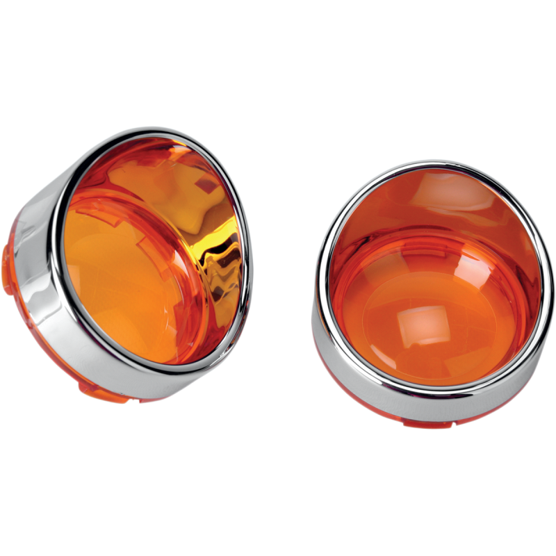 Drag Specialties Visor-Style Bezels and Lenses for Deuce-Style Turn Signals