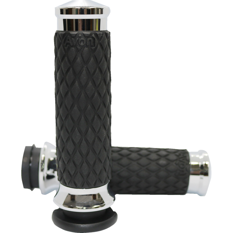 Avon Custom Grips - Contour, Diamond, Chrome