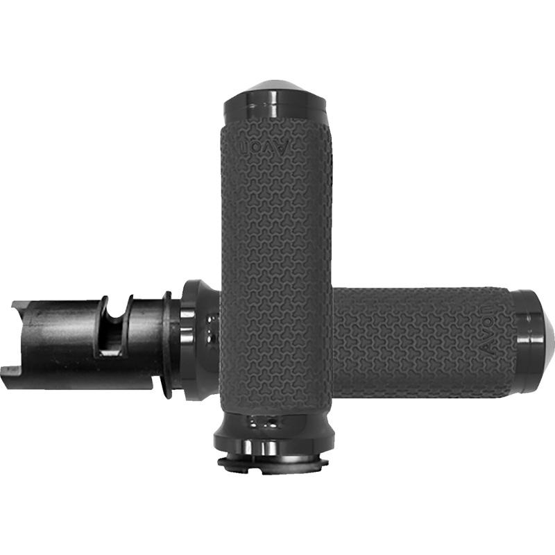 Avon Memory Foam Grips - Medium, Round, Black Anodized