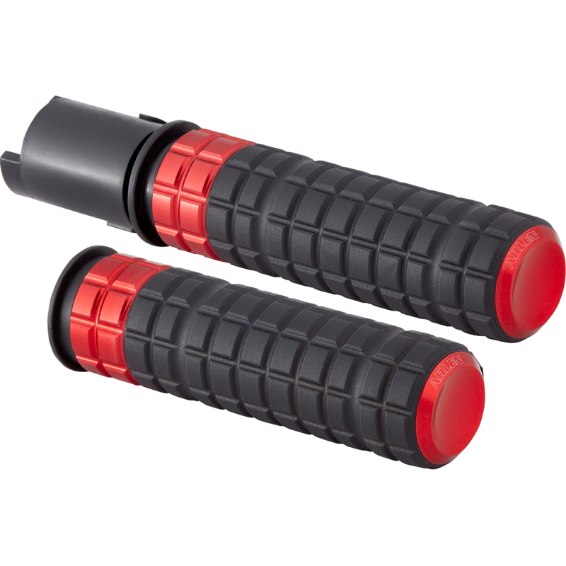 Arlen Ness Speedliner Grips - Red Anodized