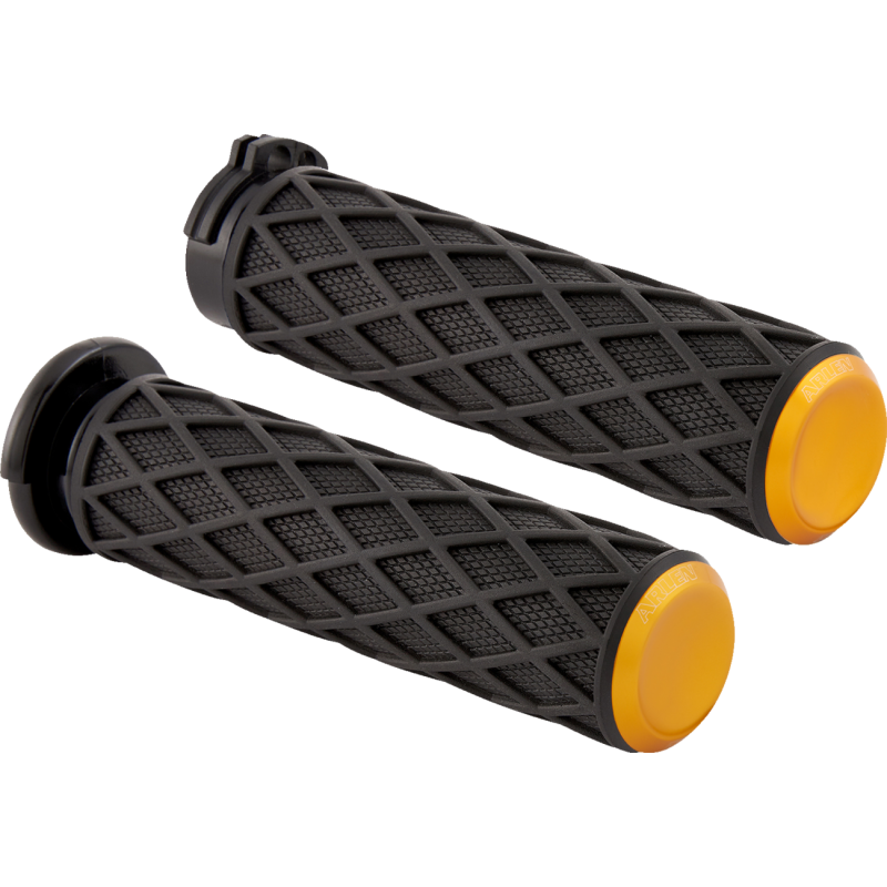 Arlen Ness Diamond Grips - Gold Anodized