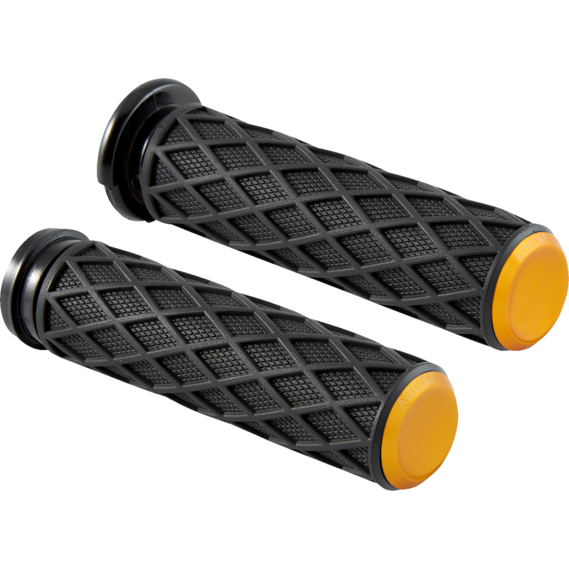 Arlen Ness Diamond Grips - Gold Anodized