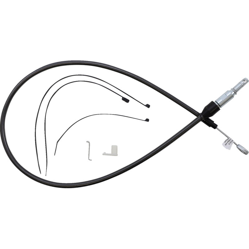 Quick Connect Braided Upper Clutch Cable - Black Pearl