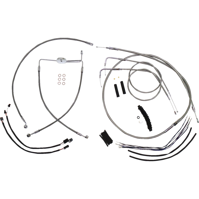 Magnum XR Handlebar Kit, Stainless w/ Chrome Fittings 12"-14"