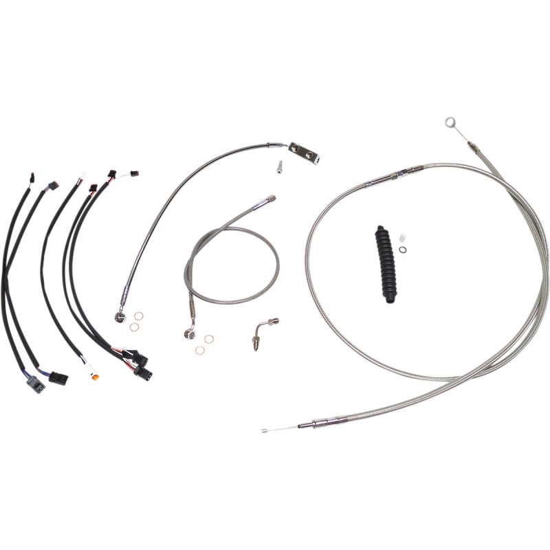 Magnum XR Handlebar Kit, Stainless w/ Chrome Fittings 12"-14"