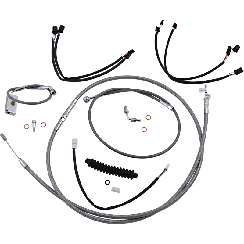 Magnum XR Handlebar Kit, Stainless w/ Chrome Fittings 15"-17"