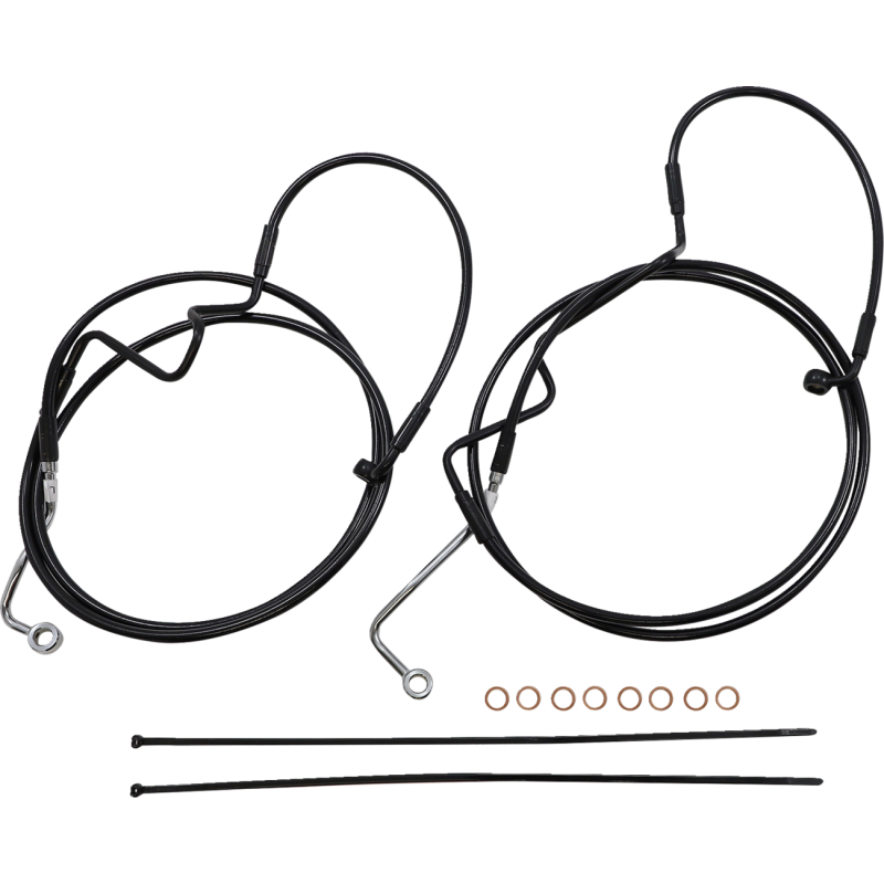 Black w/ Black Fittings XR Stainless DOT Kit - 15-17 in.