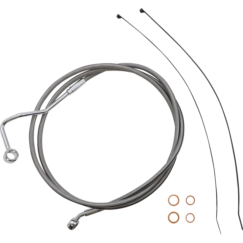 Stainless w/ Chrome Fittings XR Stainless DOT Kit - 12-14 in.