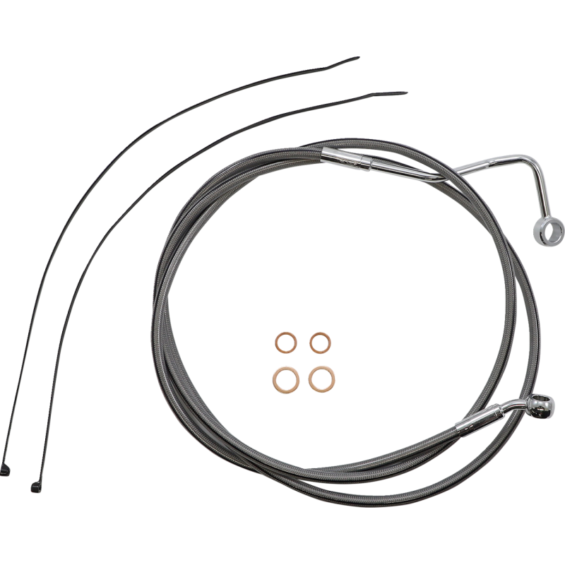 Stainless w/ Chrome Fittings XR Stainless DOT Kit - 12-14 in.