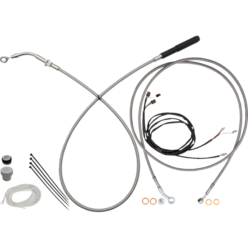 Stainless Complete EZ Install Kit - 11"-12" Handlebars