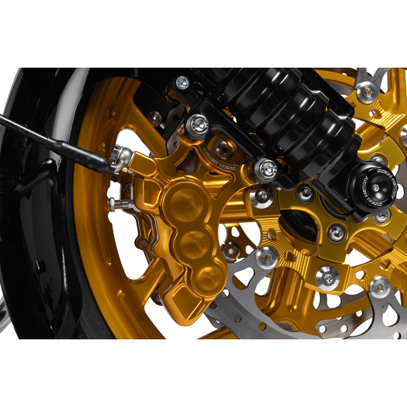 Arlen Ness Big Brake Full Floating Rotor Kit - Gold Anodized, Right