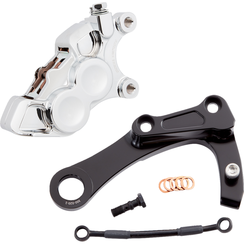 Rear Brake Caliper Kit, Chrome/Black