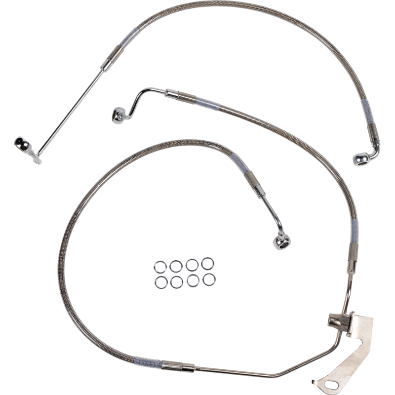 Clear-Coated Rear Brake Line Kit 1741-6340