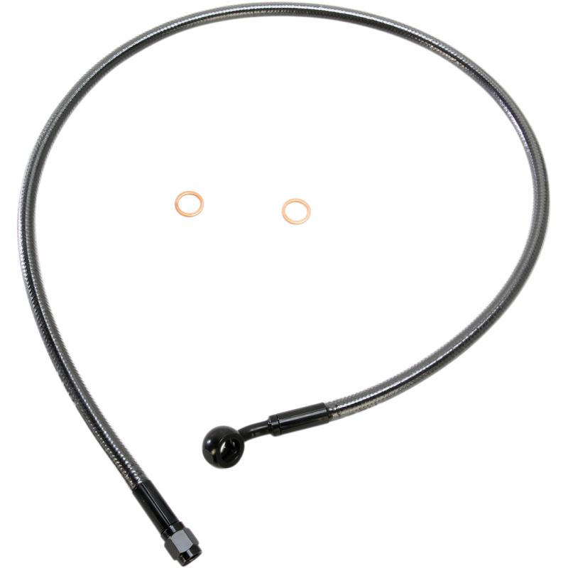 Black Pearl Upper Brake Line, 30", 10mm/35° Banjo