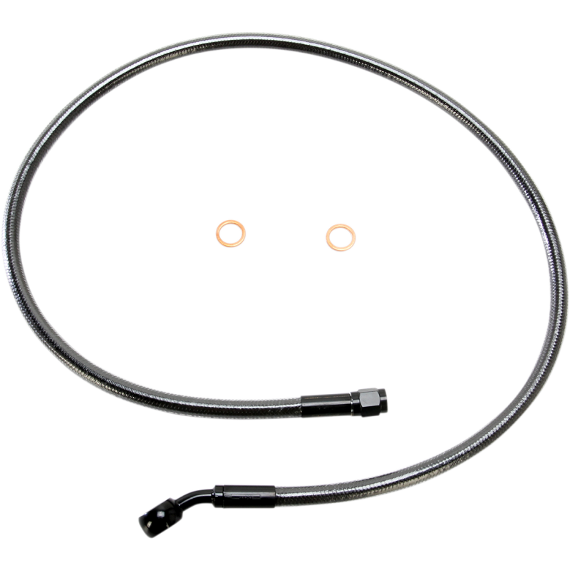 Black Pearl Upper Brake Line, 32", 10mm/35° Banjo