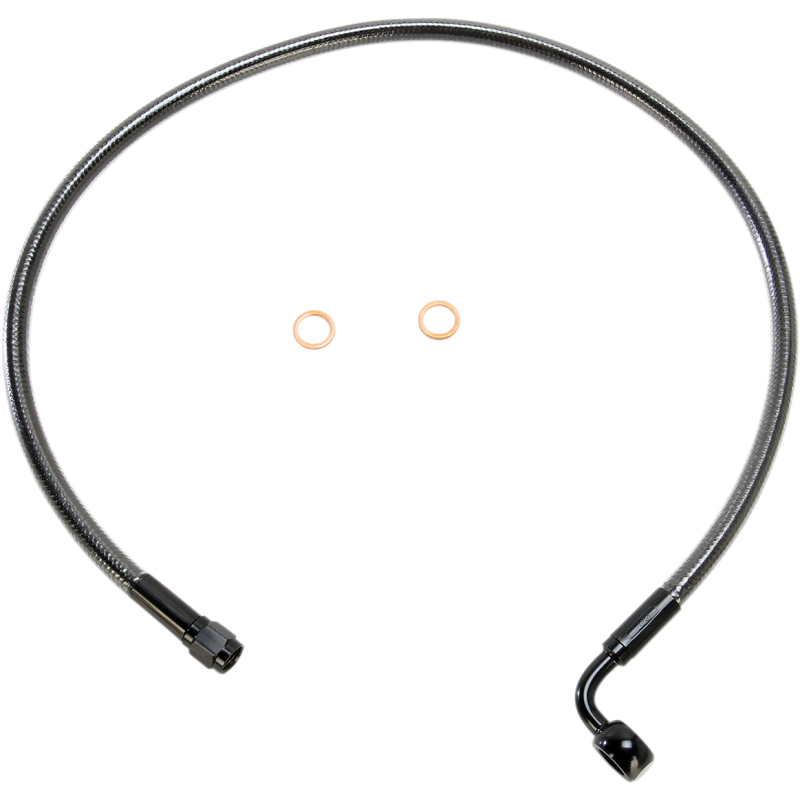 Black Pearl Upper Brake Line, 26", 7/16"/90° Banjo