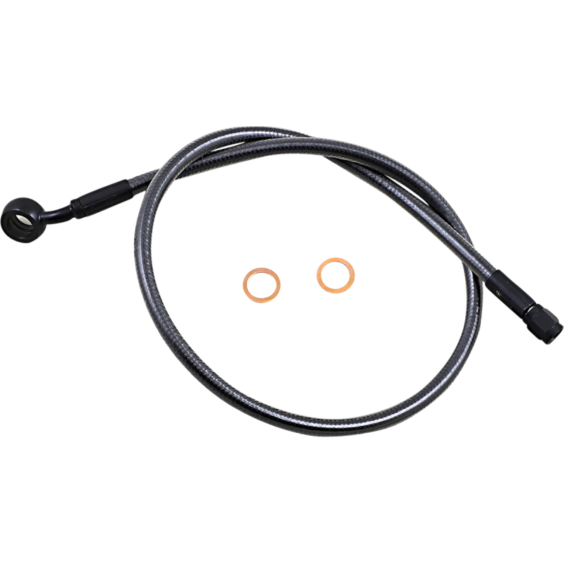 Black Pearl Upper Brake Line, 28", 12mm/35° Banjo