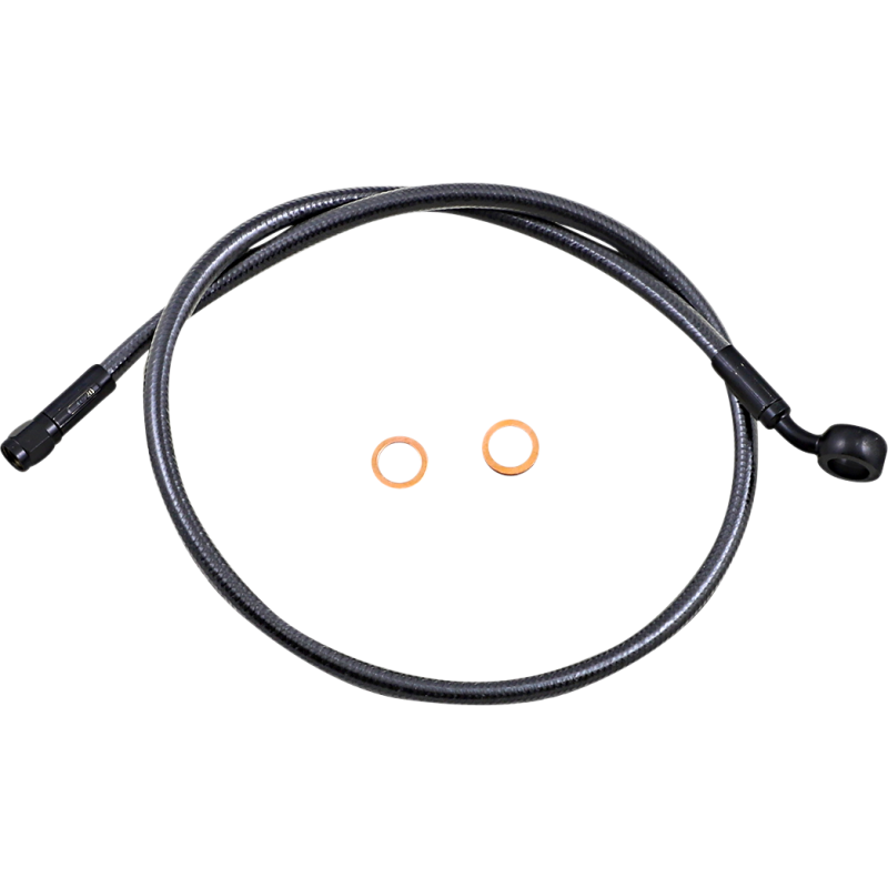 Black Pearl Upper Brake Line, 32", 12mm/35° Banjo