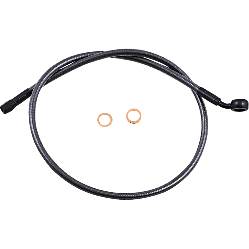 Black Pearl Upper Brake Line, 34", 12mm/35° Banjo