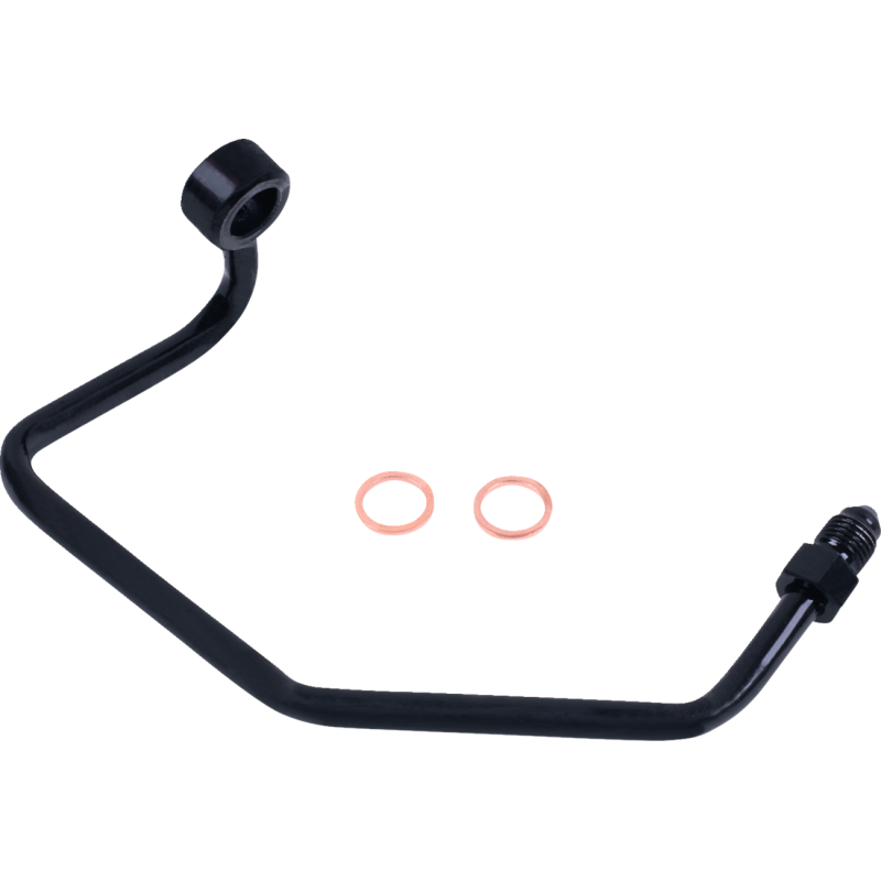 Braided DOT Rear Brake Line Lower Adapter - Black Pearl
