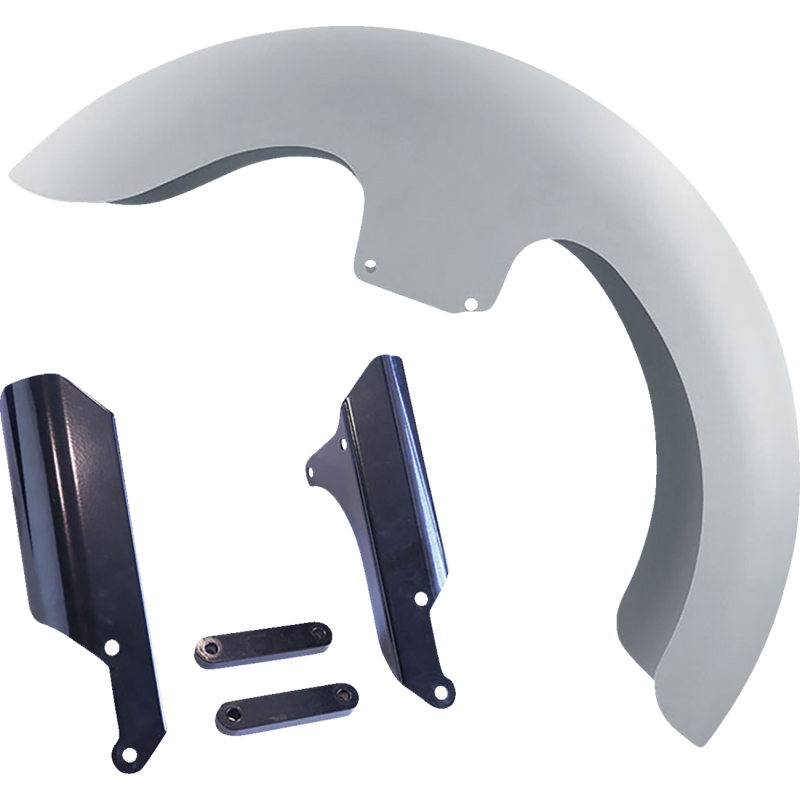 Thicky Super-Lite Front Fender - 19" Wheels, Composite with Black Debris Guards