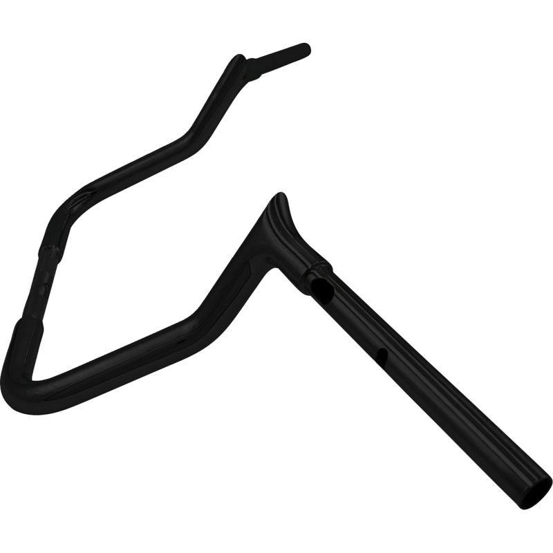 Pointed Top Handlebar Gloss Black 11 Inch