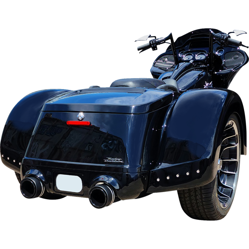 Paul Yaffe Pro Street Trike Rear Fender Kit W/ black license frame, no exhaust outlet 1401-1042