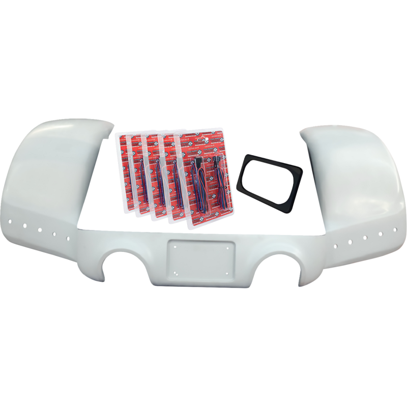 Paul Yaffe Pro Street Trike Rear Fender Kit W/ black license frame, dual exhaust outlets 1401-1044