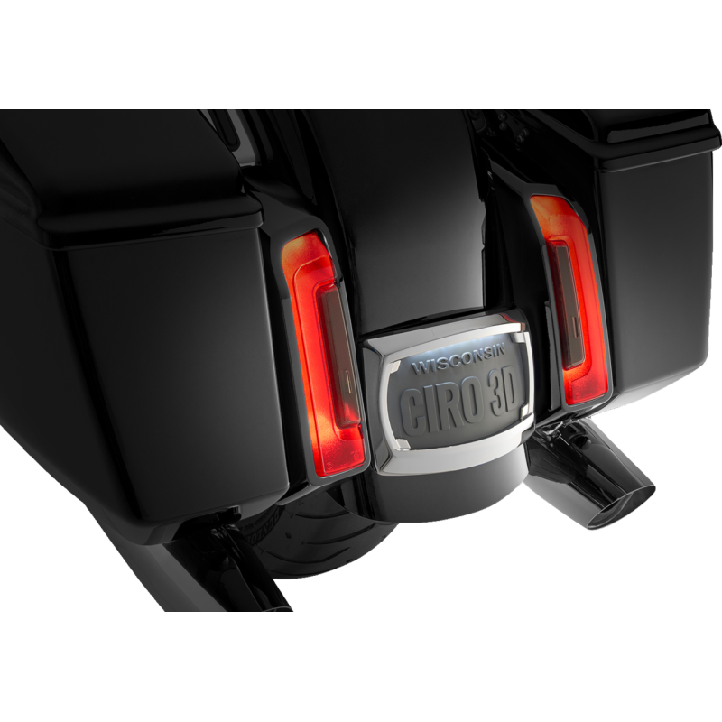 Ciro Curved License Plate Frame Kit With LED Plate Light